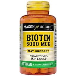 Біотин Mason Natural 5000 мкг 60 таблеток