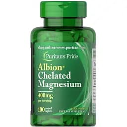 Магній Puritans Pride Albion Chelated Magnesium 400 mg 100 капсул