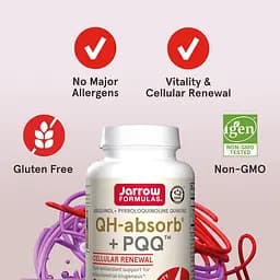 Убіхінол і Пірролохінолінхінон Jarrow Formulas QH-absorb + PQQ 30 капсул - мініатюра 3
