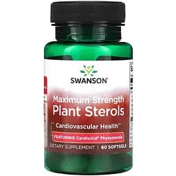 Натуральная добавка Swanson Maximum Strength Plant Sterols 60 гелевых капсул