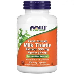 Натуральна добавка Now Silymarin Milk Thistle 300 mg 200 вегакапсул