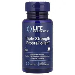 Натуральна добавка Life Extension ProstaPollen Triple Strength, 30 капсул для підтримки здоров'я передміхурової залози - мініатюра 1