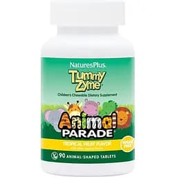 Пробіотики і пребіотики Natures Plus Animal Parade Children's Tummy Zume 90 жувальних таблеток Тропічні фрукти