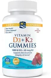 Вітаміни та мінерали Nordic Naturals Vitamin D3+K2 Gummies, 60 желеєк