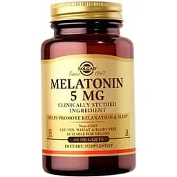 Мелатонін Solgar Melatonin 5 мг 60 жувальних таблеток