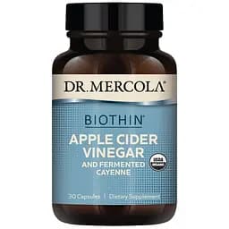 Органічний ферментований Яблучний оцет та Каєнський перець Dr. Mercola 30 капсул (MCL01886)