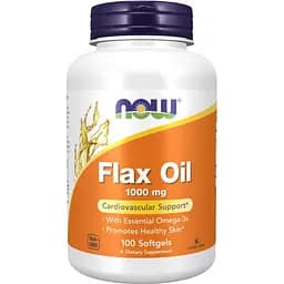 Лляна олія Now Foods Flax Oil 1000 mg 100 softgels