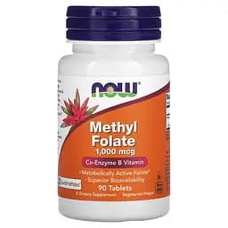 Вітаміни та мінерали NOW Methyl Folate 1000 mcg, 90 таблеток