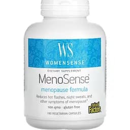 Поддержка при менопаузе Natural Factors WomenSense MenoSense Menopause Formula 180 вегетарианских капсул
