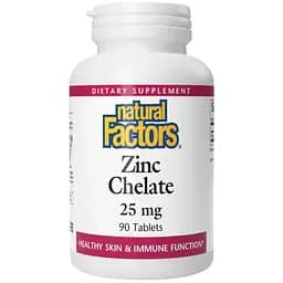 Дієтична добавка Natural Factors Zinc Chelate 25 мг 90 таблеток - мініатюра 1