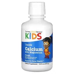 Дитячий рідкий кальцій з магнієм California Gold Nutrition Children's Liquid Calcium with Magnesium смак апельсину 473 мл