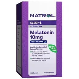 Натуральна добавка Natrol Melatonin 10mg Advanced Sleep 100 таблеток