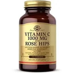 Витамины и минералы Solgar Vitamin C 1000 mg with Rose Hips 100 капсул