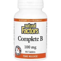 Комплекс вітамінів групи B Natural Factors Complete B 100 мг 90 таблеток