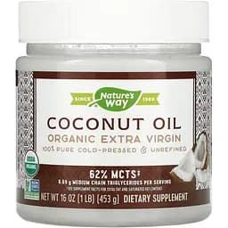 Органічна кокосова олія холодного віджиму Nature's Way Coconut Oil 453 г