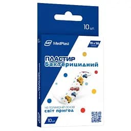Пластир бактерицидний MP MedPlast дитячий Світ пригод 10 шт.