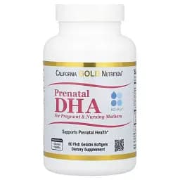 Докозагексаєнова кислота для вагітних та годуючих California Gold Nutrition Prenatal DHA для Pregnant and Nursing Mothers 60 желатинових капсул 900 мг