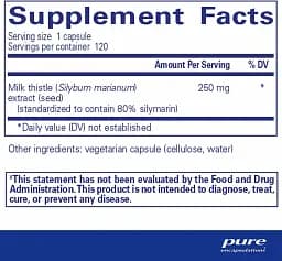 Силімарин Pure Encapsulations Silymarin 120 капсул - мініатюра 2