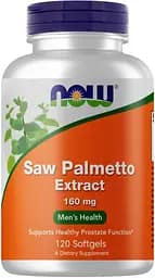 Натуральна добавка NOW Saw Palmetto Extract 160 mg, 120 капсул
