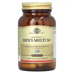 Чоловічий мультивітамінний комплекс Solgar One Daily Men’s Multi 50+, 60 капсул - мініатюра 2