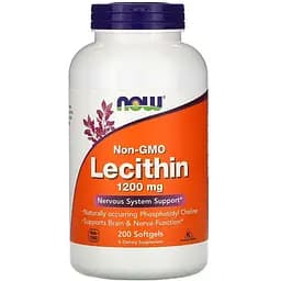 Натуральная добавка Now Lecithin 1200 mg 200 капсул