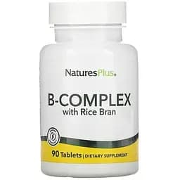 Витаминный В-комплекс с рисовыми отрубями NaturesPlus 90 таблеток