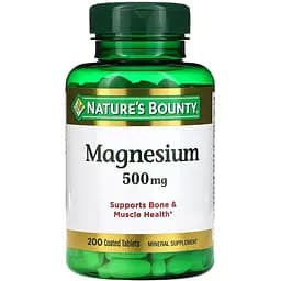 Магній Nature's Bounty Magnesium 500 мг 200 таблеток