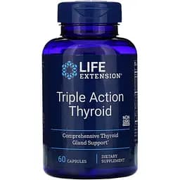 Поддержка щитовидной железы Life Extension Triple Action Thyroid Тироид тройного действия 60 вегетарианских капсул