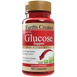 Натуральна добавка Earth‘s Creation Glucose Support 60 капсул