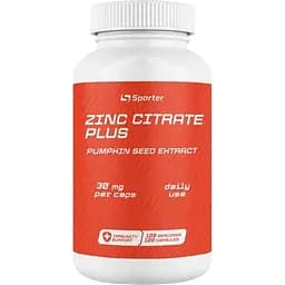 Вітаміни та мінерали Sporter Zinc Citrate Plus 30 мг 120 капсул