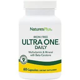 Мультивітаміни щоденні Nature's Plus Ultra One без заліза 60 капсул (NTP30081)