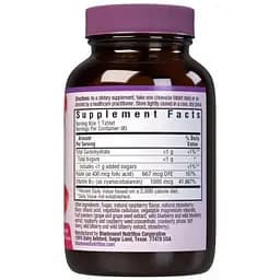 Вітамін В12 і Фолієва кислота Bluebonnet Nutrition Earth Sweet Chewable зі смаком малини 90 таблеток - мініатюра 2