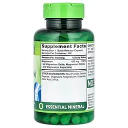 Магній Nature's Trutр Triple Magnesium Complex 100 капсул швидкого вивільнення - мініатюра 2