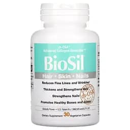 Активатор коллагену Natural Factors BioSil 30 вегетаріанських капсул - мініатюра 1
