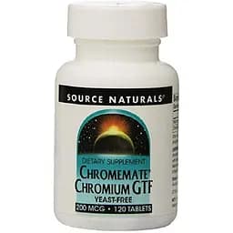 Хром Source Naturals ChromeMate GTF 200 мкг 120 таблеток
