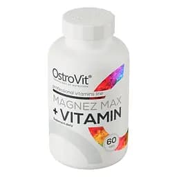 Вітамінно-мінеральний комплекс OstroVit Magnez MAX + Vitamin 60 таблеток - мініатюра 2