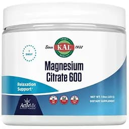 Дієтична добавка KAL Magnesium Citrate 600 мг 225 г