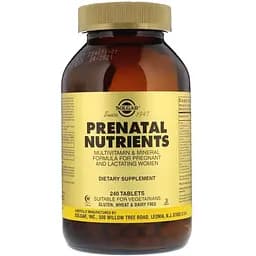 Мультивітаміни для вагітних Solgar Prenatal Nutrients 240 таблеток