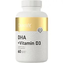 Жирные кислоты OstroVit DHA + Vitamin D3 60 капсул