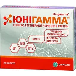 Дієтична добавка Юнігамма для нормалізації роботи нервової системи №20 (2 блістера х 10 шт.)