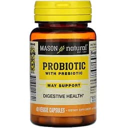Пробіотик з пребіотиком Mason Natural Probiotic with Prebiotic 40 вегетаріанських капсул