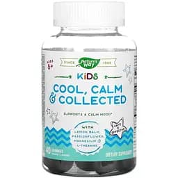 Меліса, пасифлора, магній та L-теанін Nature's Way Kids Cool, Calm & Collected, 40 желейок для дітей