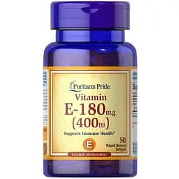 Вітаміни та мінерали Puritan's Pride Vitamin E 400 IU (180 mg), 50 капсул