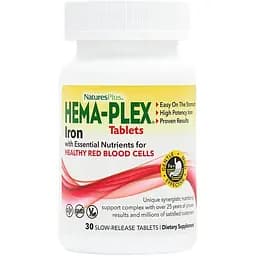 Витамины и минералы Natures Plus Hema-Plex jar 30 таблеток