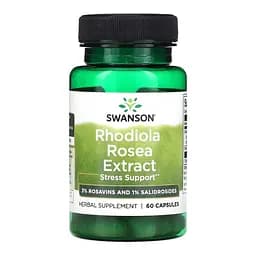 Родіола рожева Swanson Rhodiola Rosea Extract 60 caps (1086-2023-10-4057)