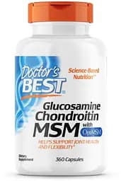 Препарат для суглобів і зв'язок Doctor's Best Glucosamine Chondroitin MSM, 360 капсул