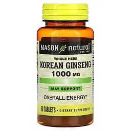 Корейський женьшень Mason Natural Korean Ginseng Whole Herb, 60 таблеток