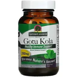Готу кола Nature's Answer Gotu Kola Healthy Immune Support 330 мг 60 вегетарианских капсул