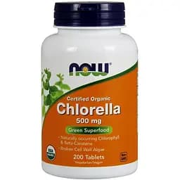 Натуральная добавка Now Chlorella 500 mg 200 таблеток