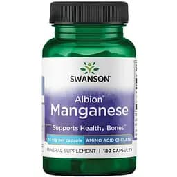 Мінеральна добавка Swanson Albion Manganese 10 мг 180 капсул